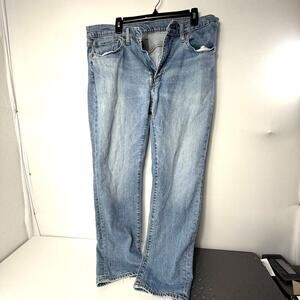 Levi's 511 Slim Fit Jeans Men's‎ Light Wash W36 L30 - Worn/Rips Denim VINTAGE